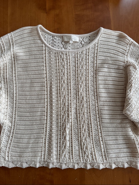 Sezane Sweaters - Sézane Pointelle Cotton Sweater